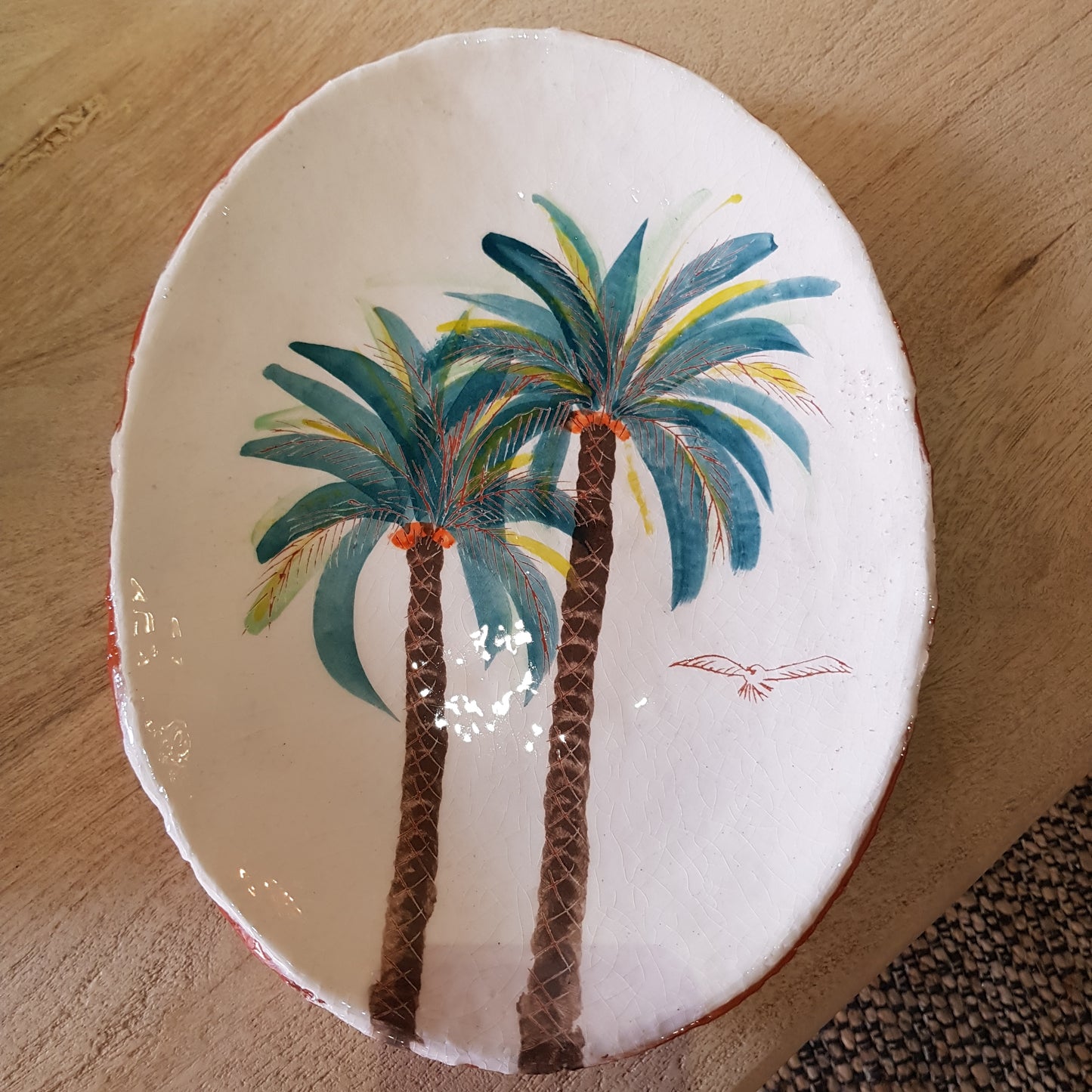 Grand plat palmier - La Diva Céramic