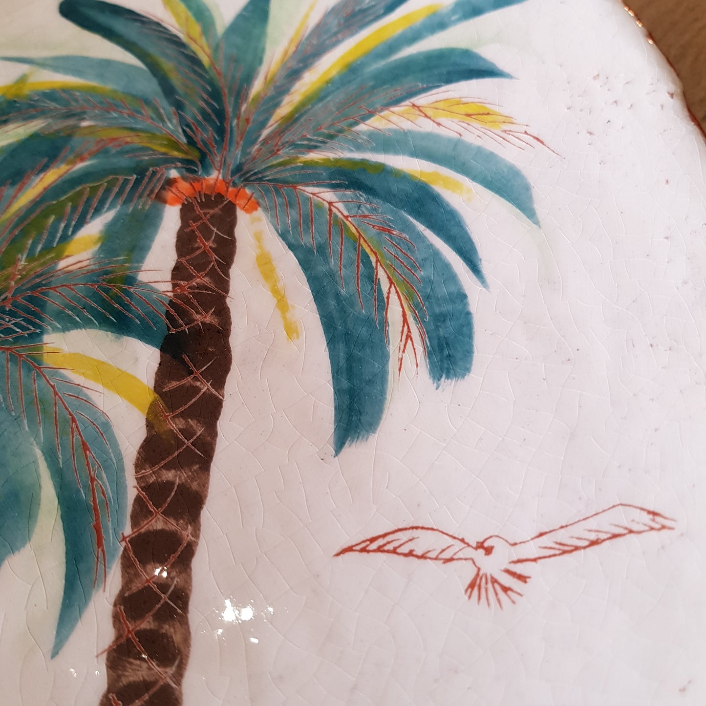 Grand plat palmier - La Diva Céramic