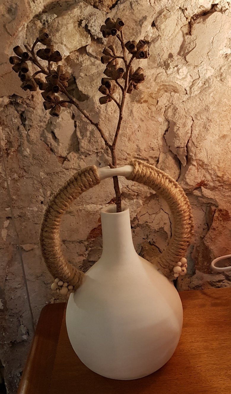 Vase Cyclades rond avec anneau - Maison Bonjour